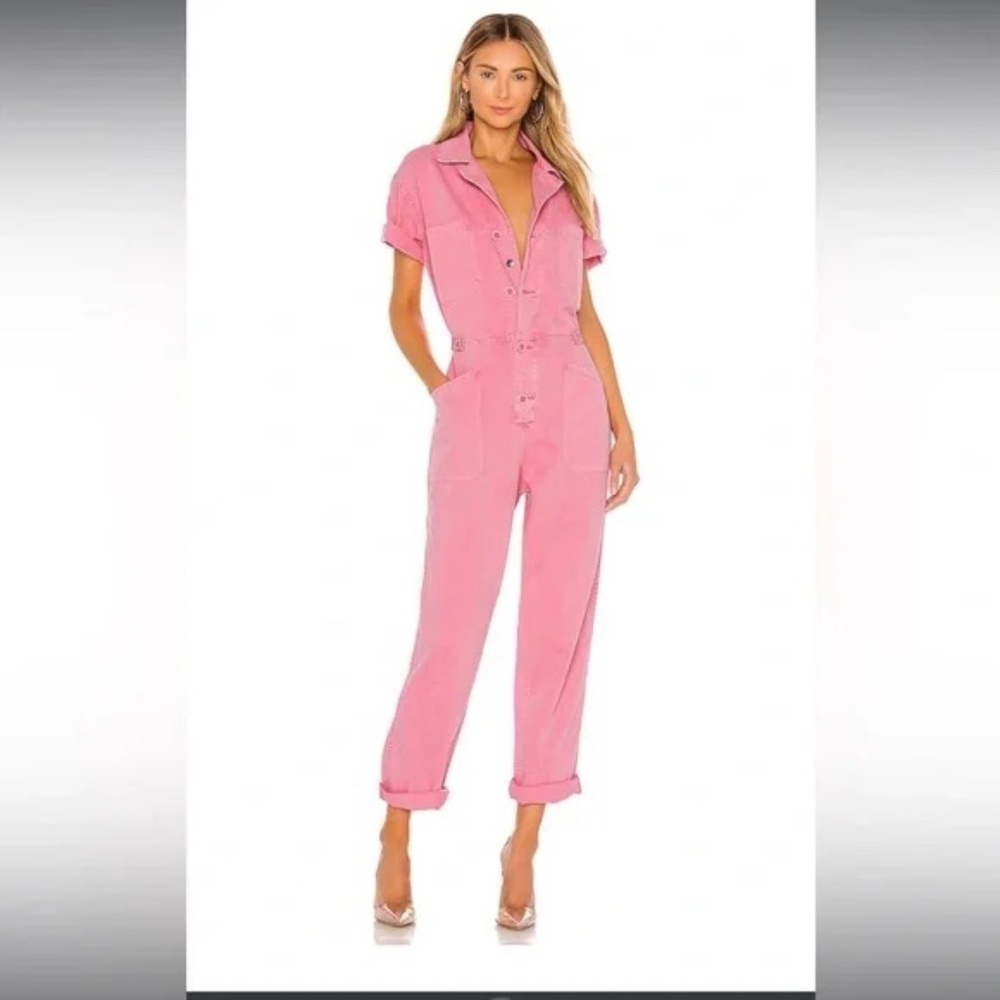 Pistola Grover Jumpsuit in Flamingo/Pink Small